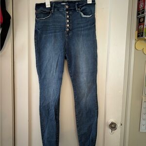 Good American size 15 button fly skinny jeans